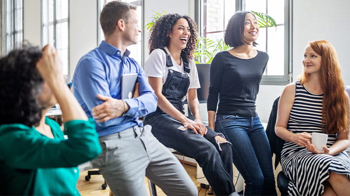 Group laughing