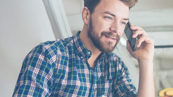 Man on phone