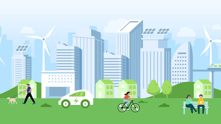"Green" cityscape